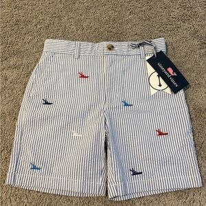 Vineyard Vines Boys Boat Seersucker Breaker Shorts Size 6 NWT